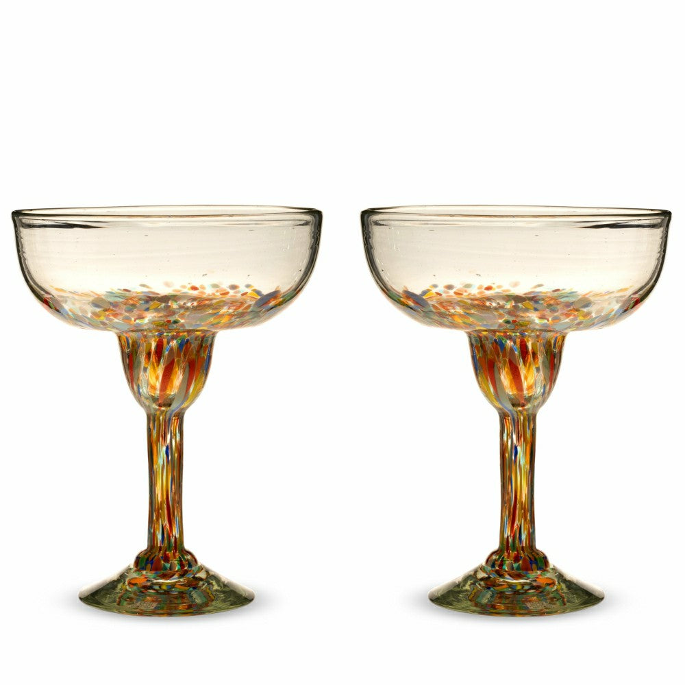 Plow & Hearth Segunda Vida Artistico Margarita Glasses