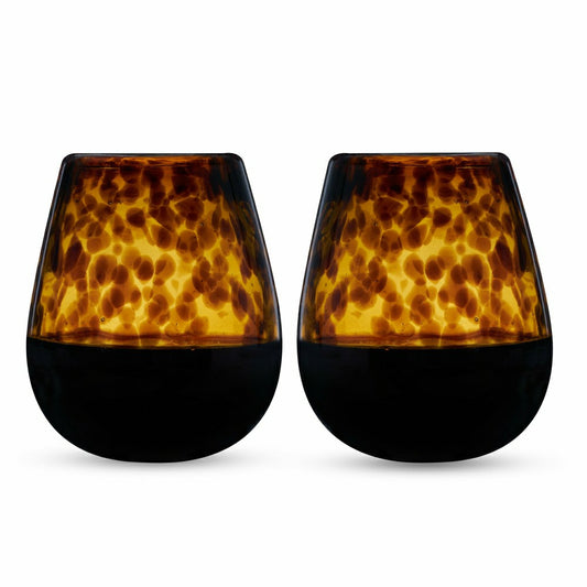 Plow & Hearth Segunda Vida Tortuga Stemless Wine Glasses