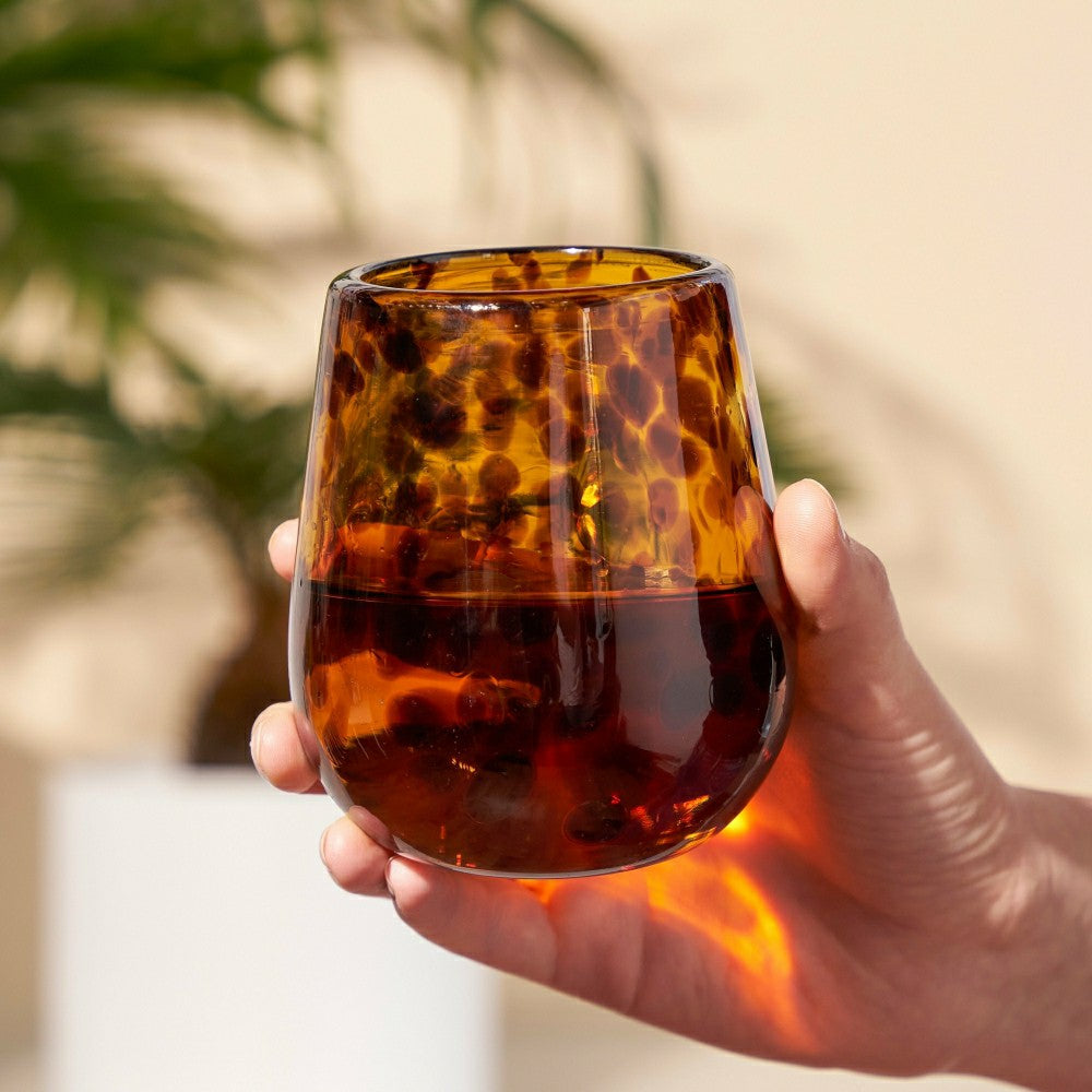 Plow & Hearth Segunda Vida Tortuga Stemless Wine Glasses