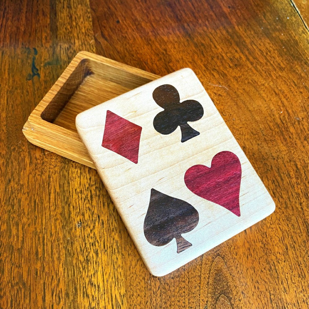 Plow & Hearth Handcrafted Wooden Playing Card Box