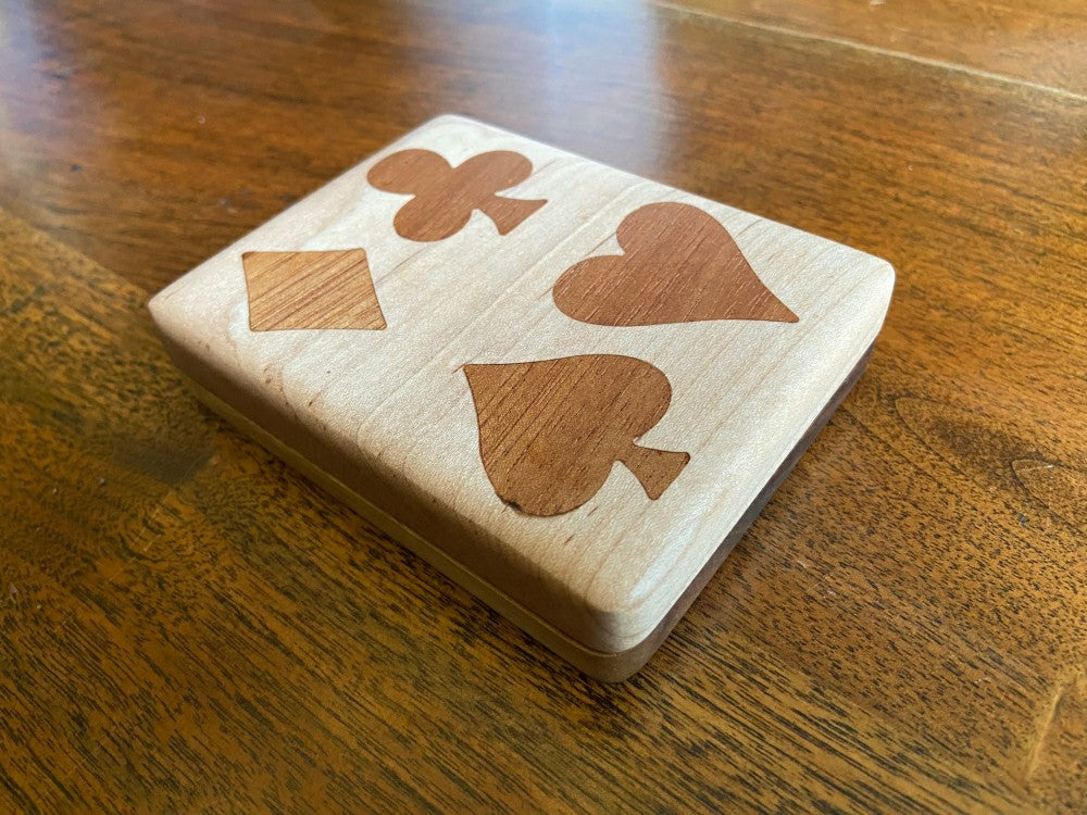 Plow & Hearth Handcrafted Wooden Playing Card Box