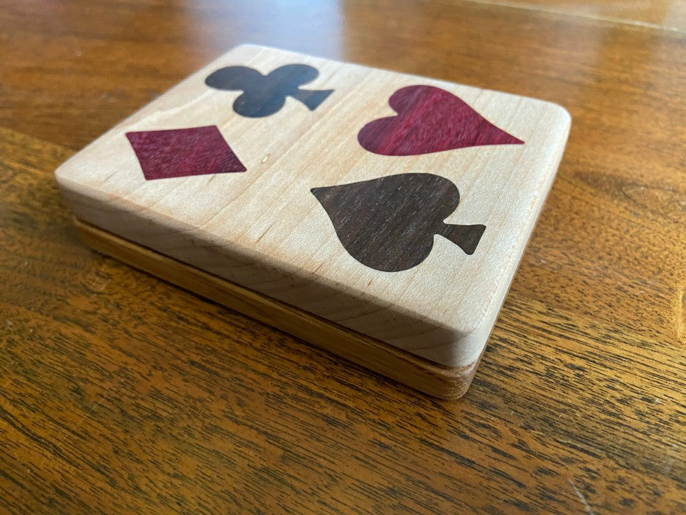 Plow & Hearth Handcrafted Wooden Playing Card Box