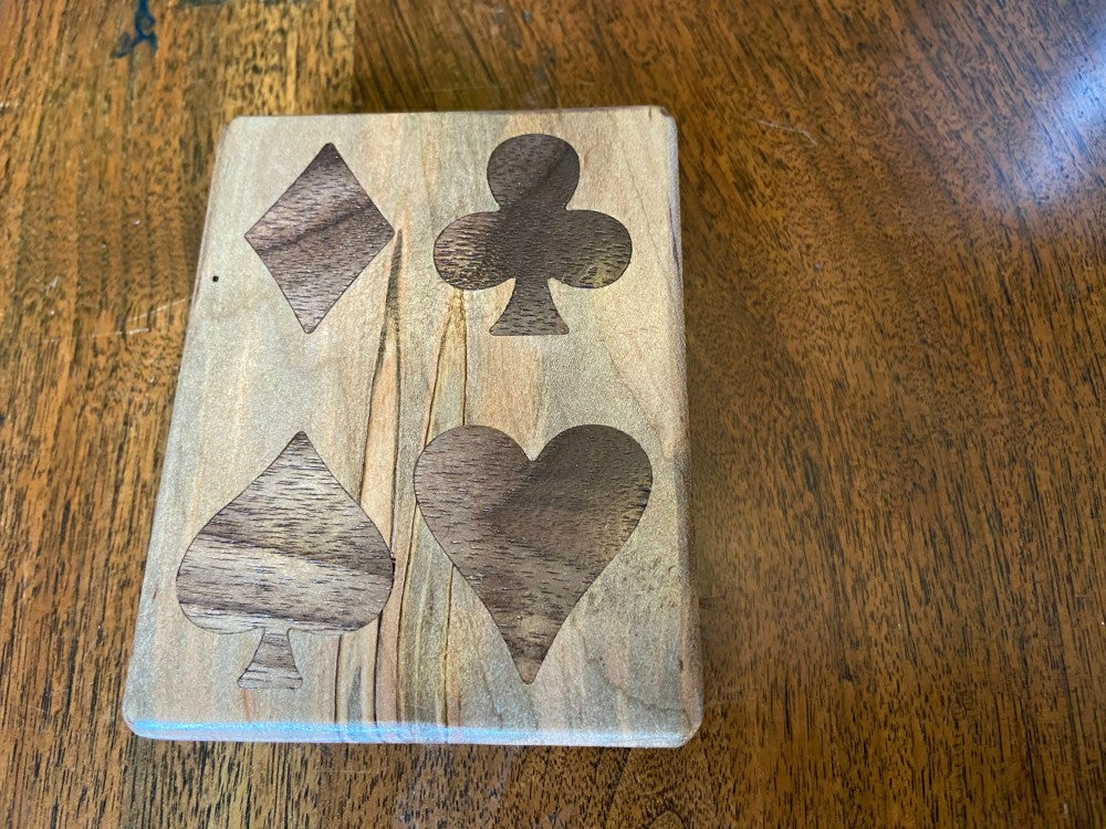 Plow & Hearth Handcrafted Wooden Playing Card Box