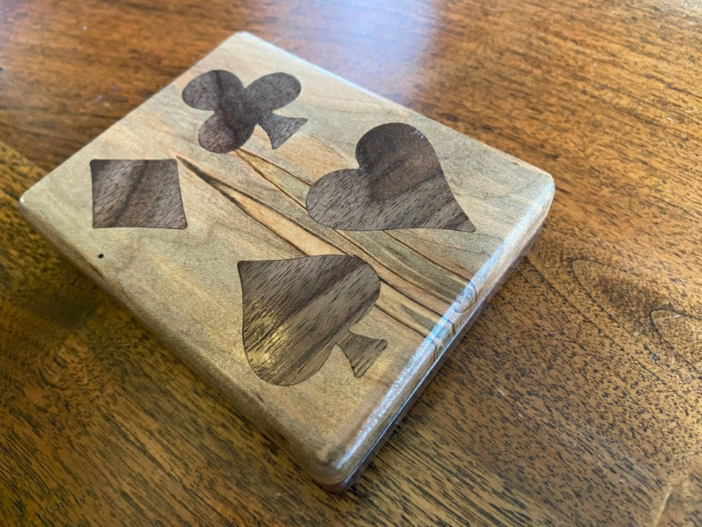 Plow & Hearth Handcrafted Wooden Playing Card Box