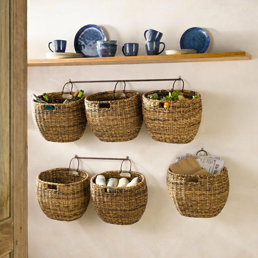 Plow & Hearth Javanese Woven Storage Basket