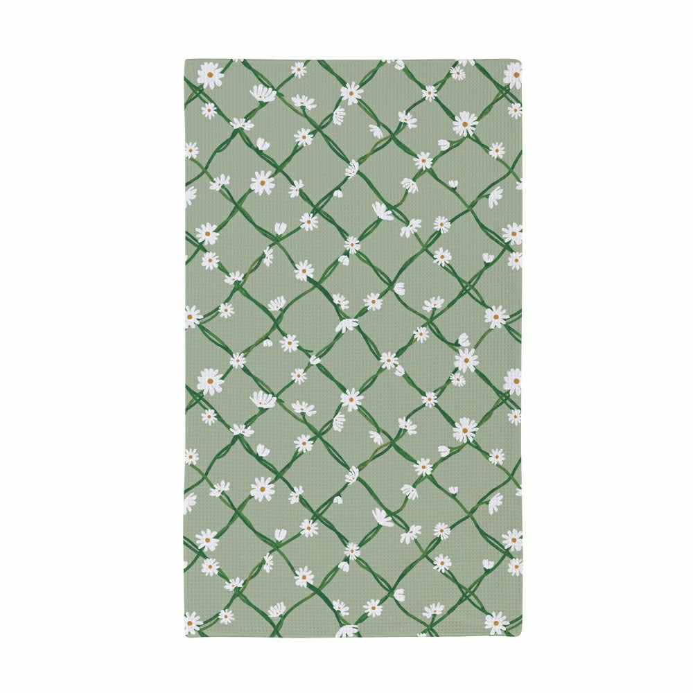 Plow & Hearth Cottage Garden Kitchen Towel Quick Dry Waffle Weave Double-Sided, Home