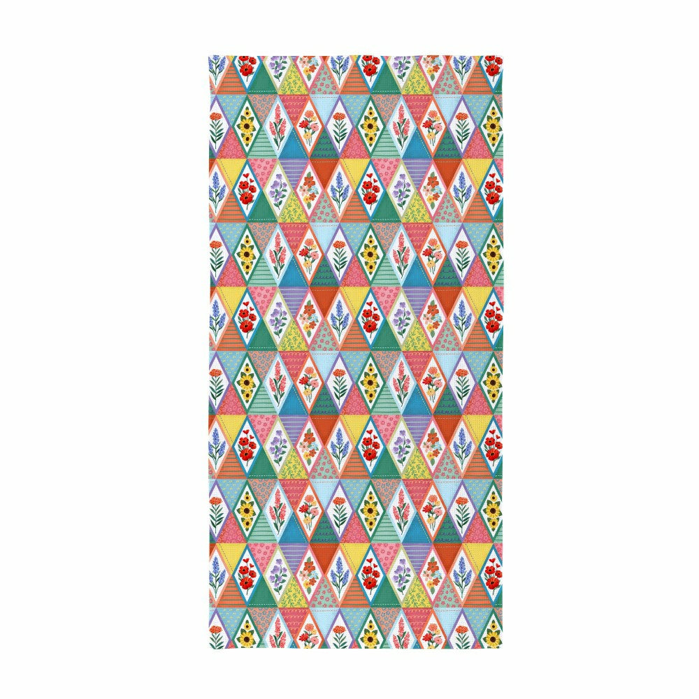 Plow & Hearth Cottage Garden Towel Quick Dry Waffle Weave with Matching Carrying Cas