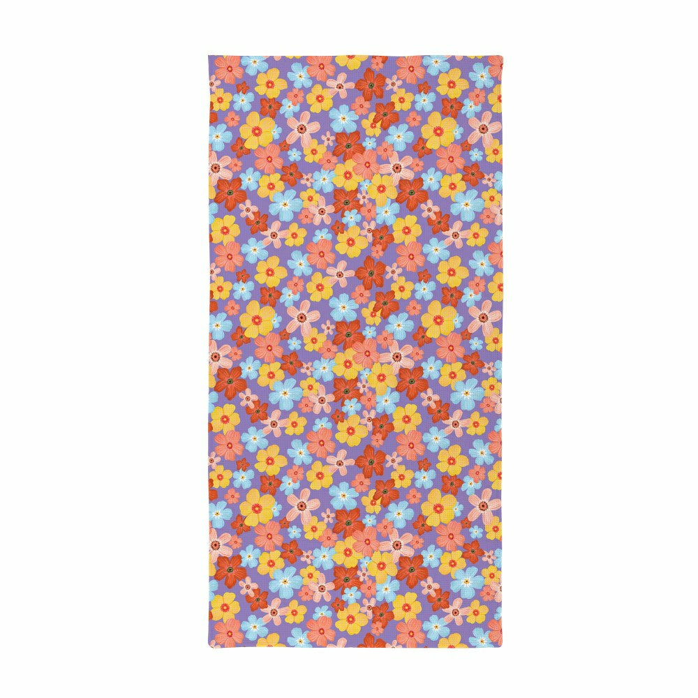 Plow & Hearth Cottage Garden Towel Quick Dry Waffle Weave with Matching Carrying Cas