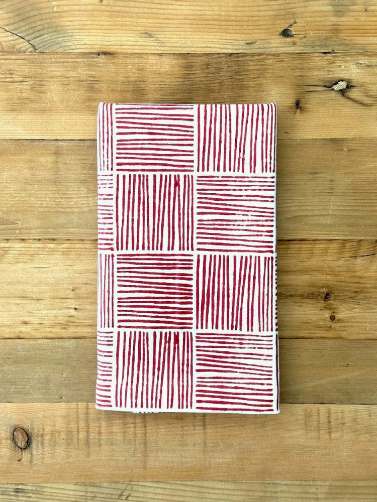 Plow & Hearth Red Striped Table Runner