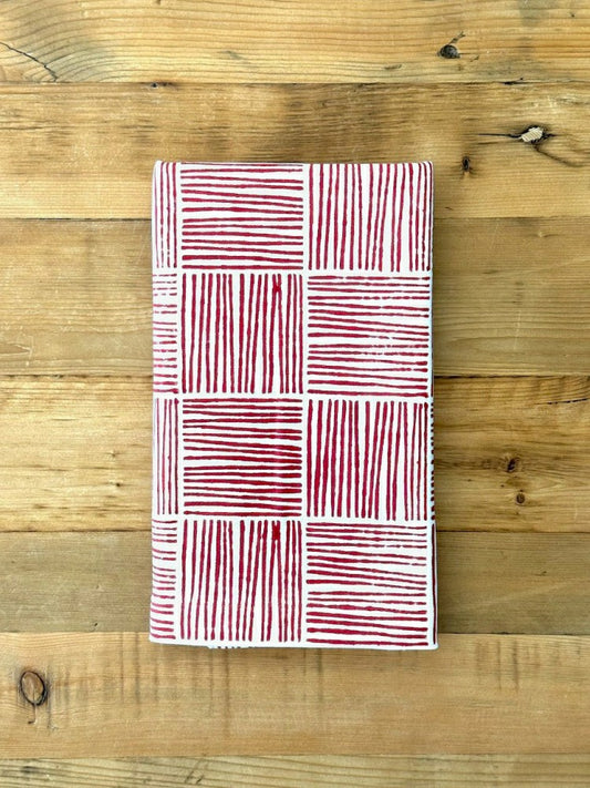 Plow & Hearth Red Striped Table Runner