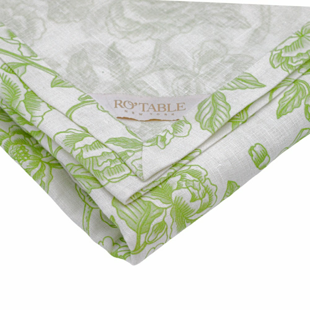 Plow & Hearth Ivory Flora Parlour Tablecloth