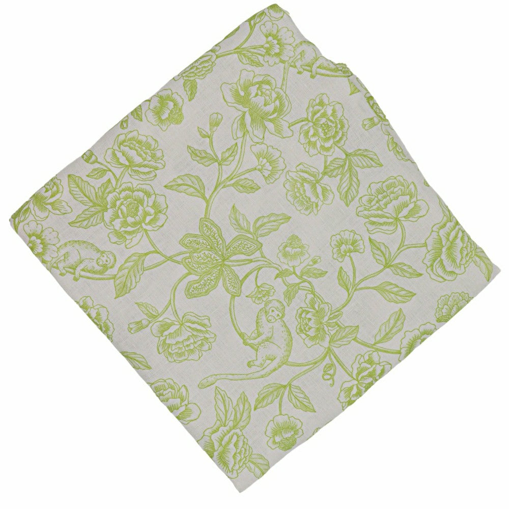 Plow & Hearth Ivory Flora Parlour Tablecloth
