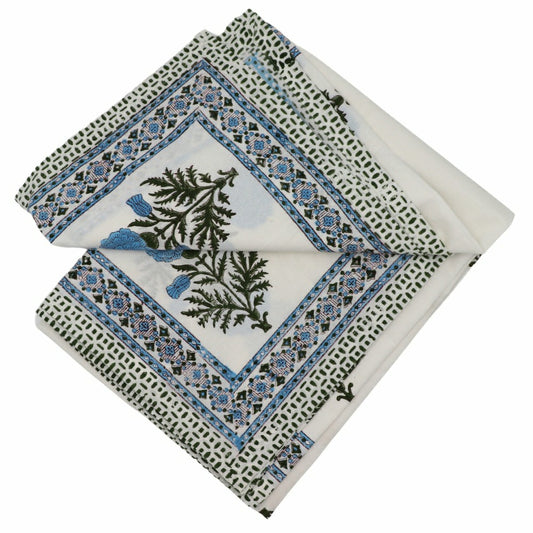 Plow & Hearth Toile de Blu Hortensia Tablecloth