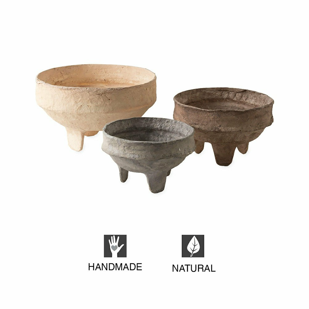 Plow & Hearth Paper Mache Bowls Set of 3