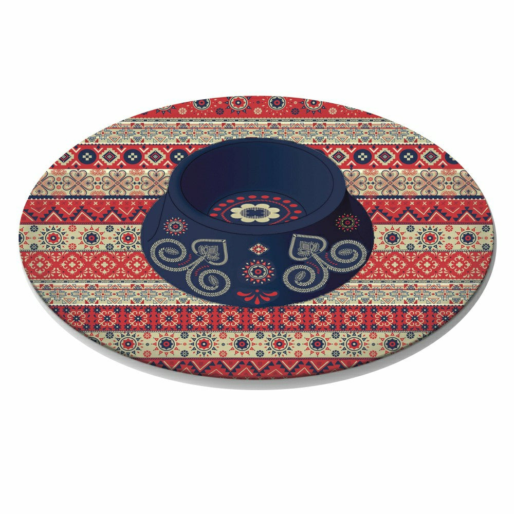 Plow & Hearth American BOHO By JG, 15" Melamine Chip n Dip