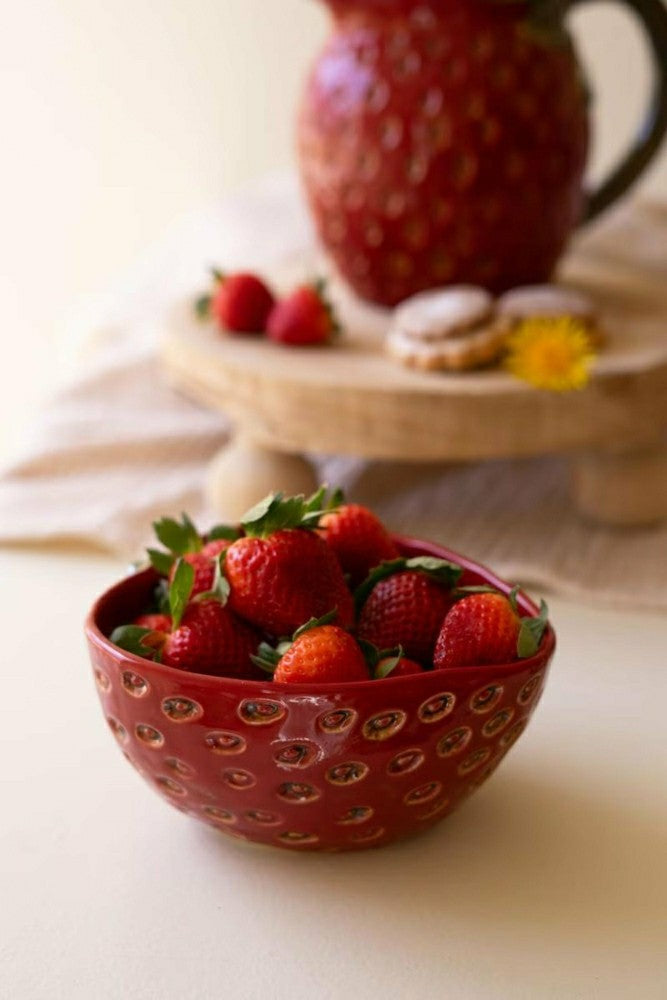 Plow & Hearth Ceramic Strawberry Bowl