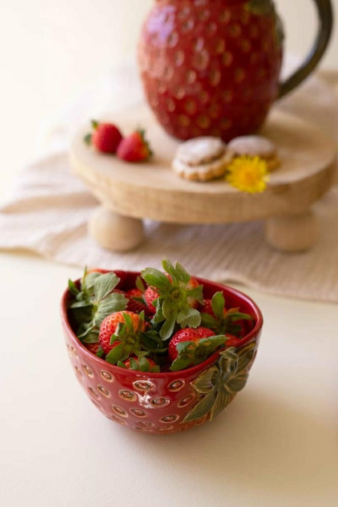 Plow & Hearth Ceramic Strawberry Bowl
