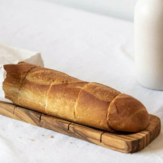 Plow & Hearth Olive Wood Bread Slicing Board