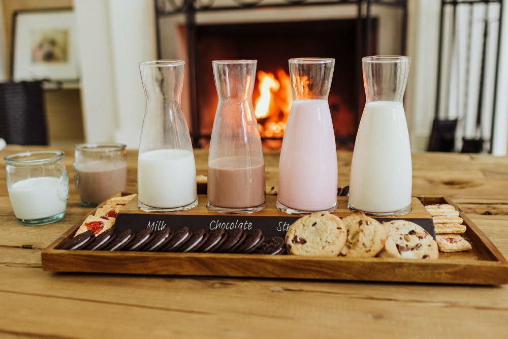 Plow & Hearth Cava Wine Tasting Kit with 4 Glass Carafes