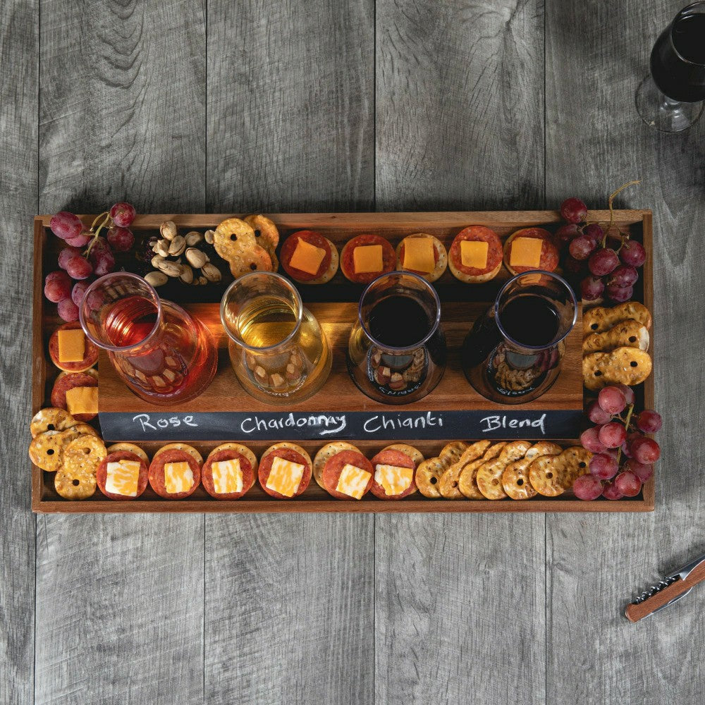 Plow & Hearth Cava Wine Tasting Kit with 4 Glass Carafes