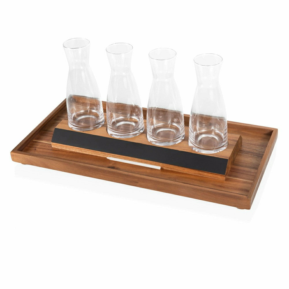 Plow & Hearth Cava Wine Tasting Kit with 4 Glass Carafes