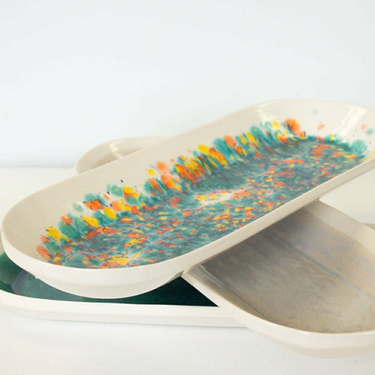 Plow & Hearth Artisan Long Oval Dish
