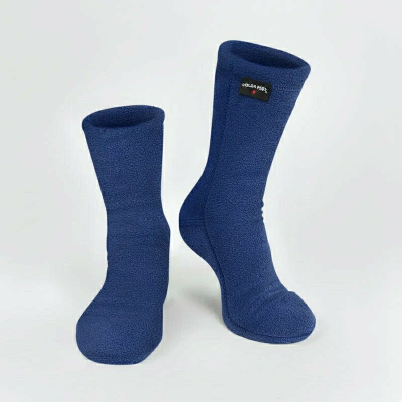 Plow & Hearth Polar Feet Adult Socks - Denim