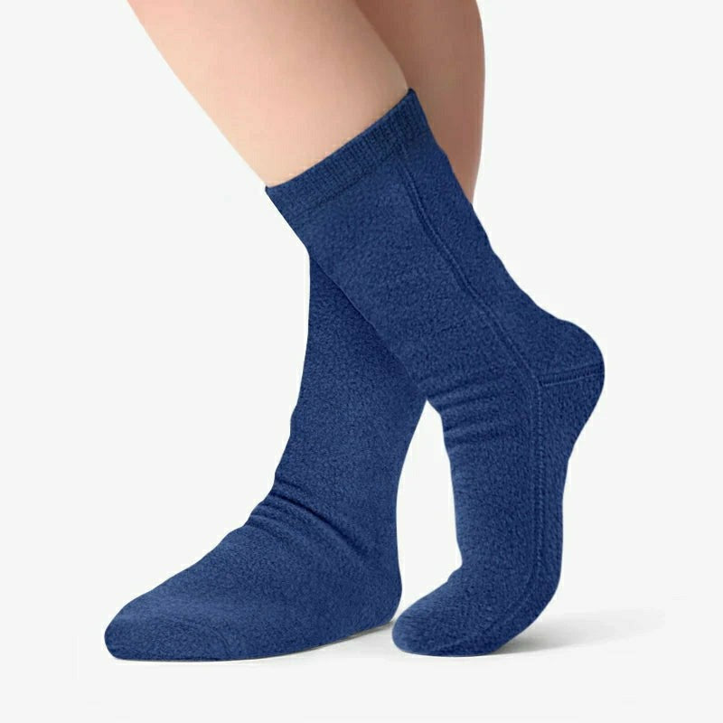 Plow & Hearth Polar Feet Adult Socks - Denim