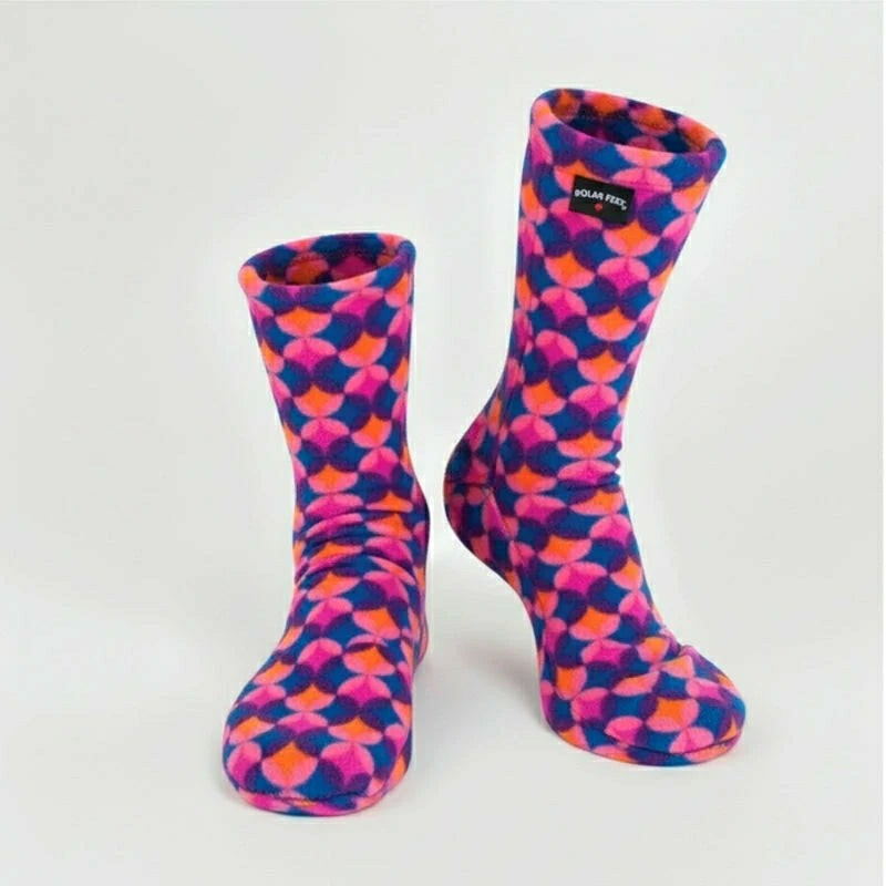 Plow & Hearth Polar Feet Adult Socks - Art Deco