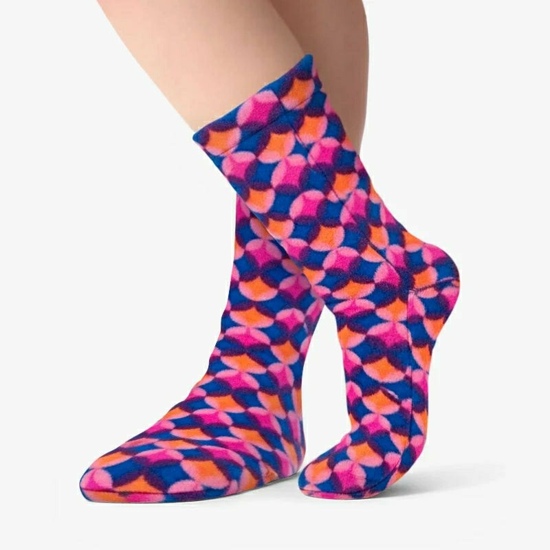 Plow & Hearth Polar Feet Adult Socks - Art Deco