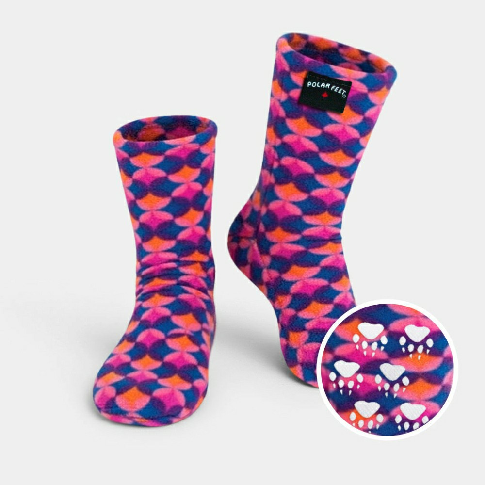 Plow & Hearth Polar Feet Adult Socks - Art Deco