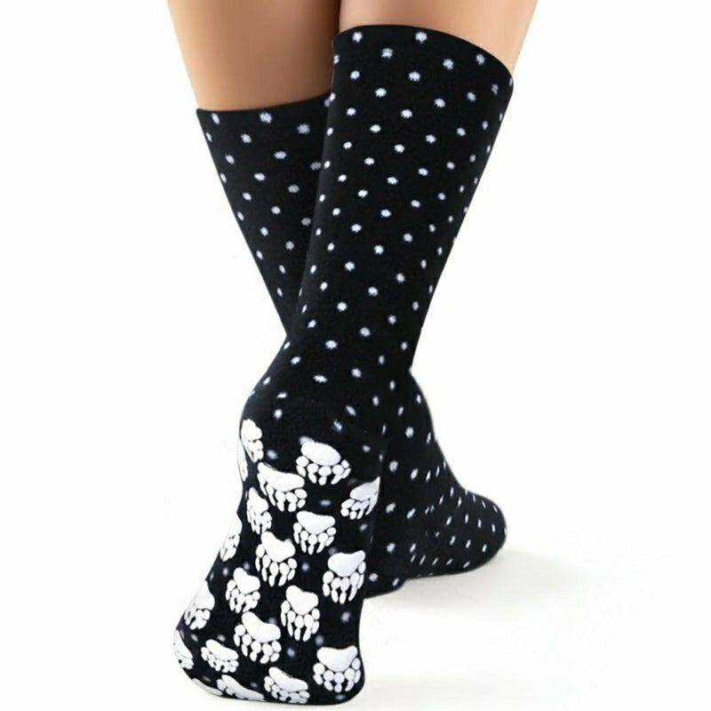 Plow & Hearth Polar Feet Adult Socks - Domino