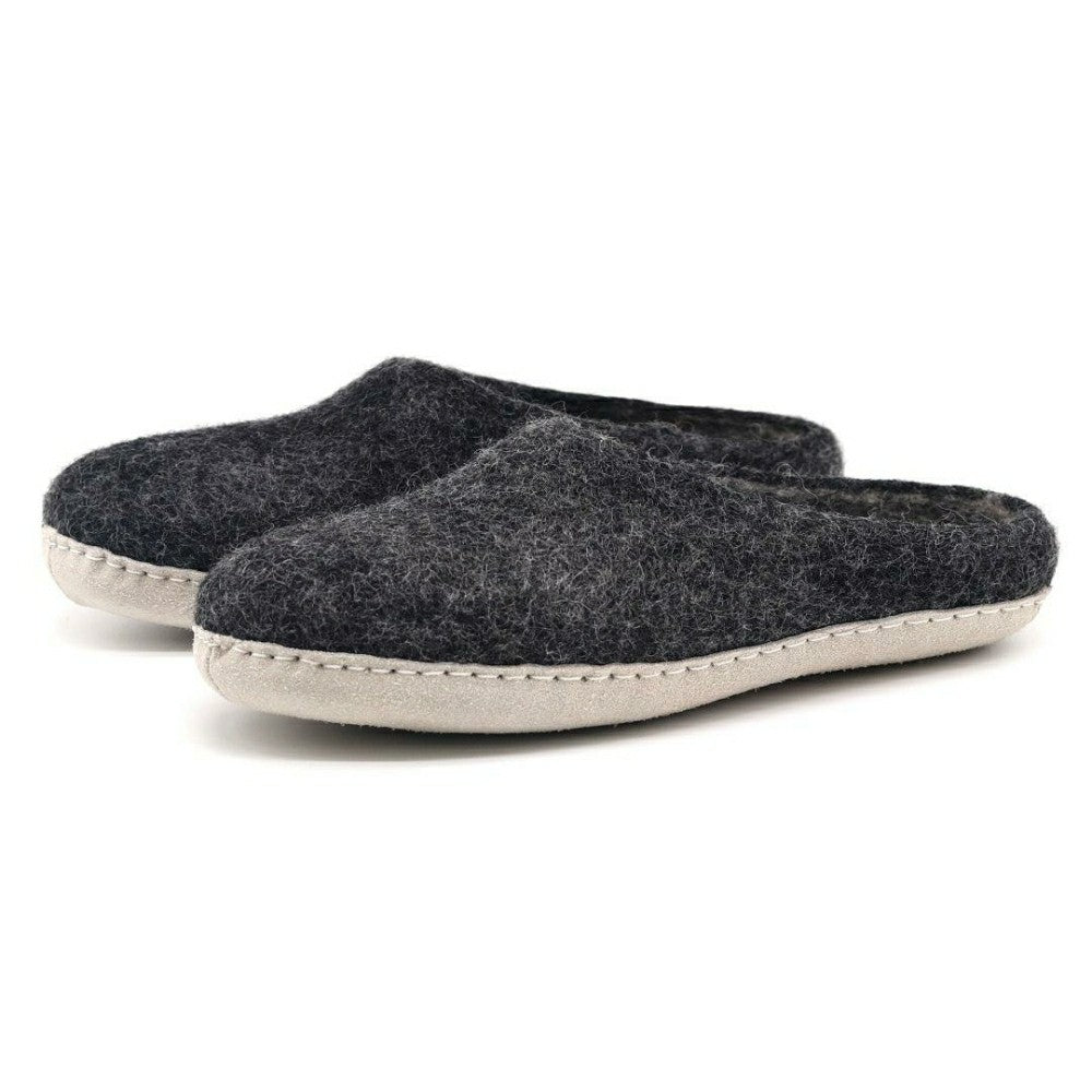 Plow & Hearth Mens Astoria Wool House Slippers