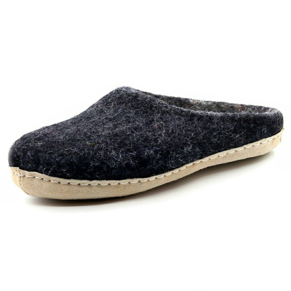 Plow & Hearth Mens Astoria Wool House Slippers