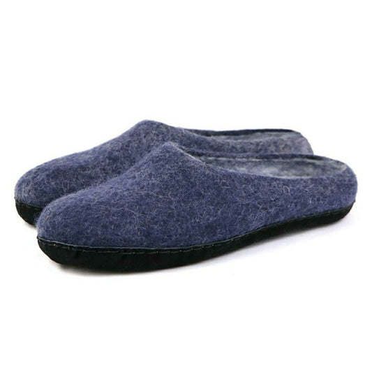 Plow & Hearth Mens Astoria Noir Wool House Slippers
