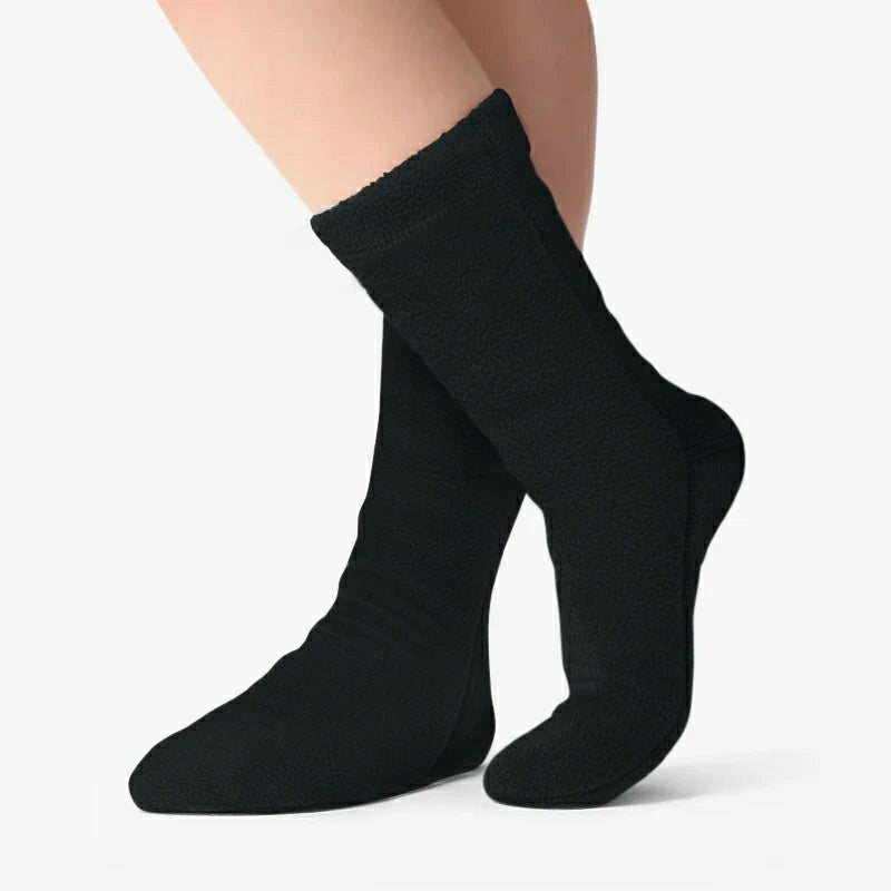 Plow & Hearth Polar Feet Fleece Socks - Black