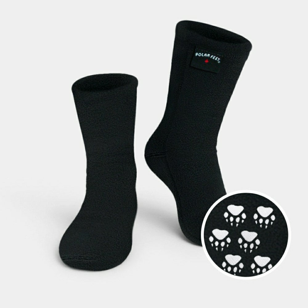 Plow & Hearth Polar Feet Fleece Socks - Black