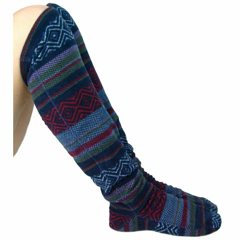 Plow & Hearth Over The Knee Fleece Socks - Nordic