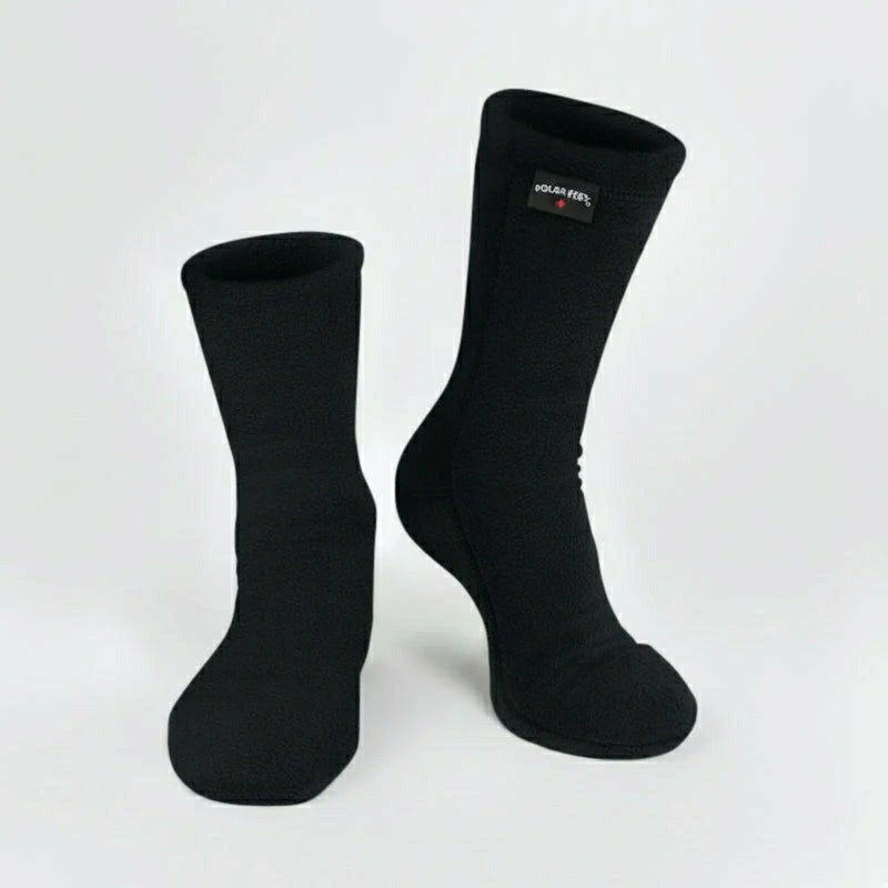 Plow & Hearth Polar Feet Supersoft Fleece Socks - Black