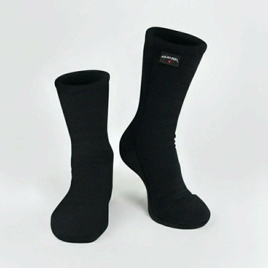 Plow & Hearth Polar Feet Supersoft Fleece Socks - Black