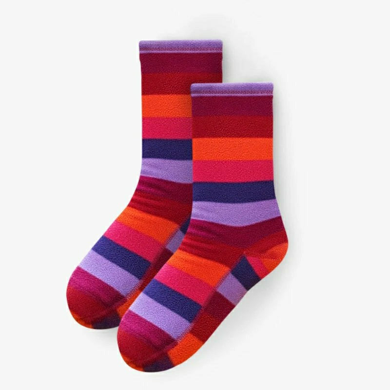 Plow & Hearth Polar Feet Fleece Socks - Jellybean