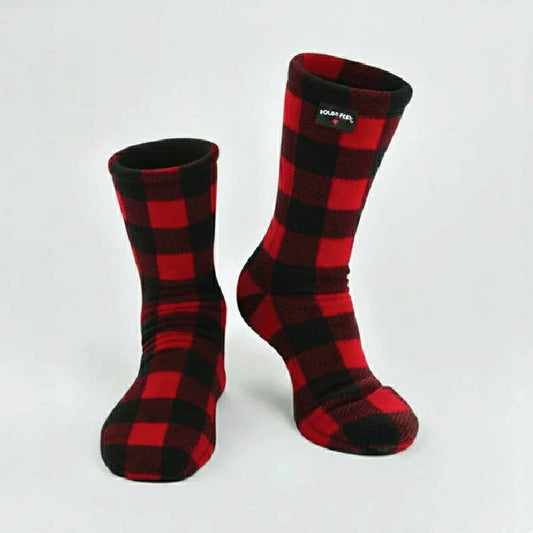 Plow & Hearth Polar Feet Fleece Socks - Lumberjack