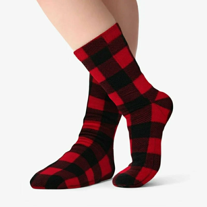 Plow & Hearth Polar Feet Fleece Socks - Lumberjack