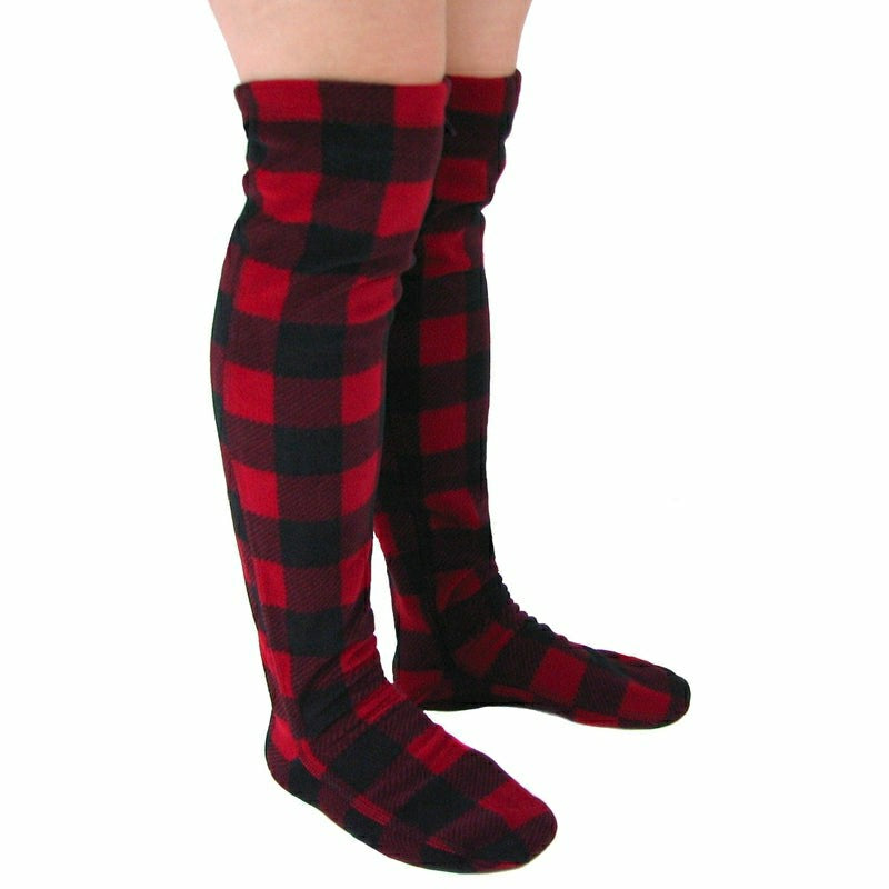 Plow & Hearth Over-the-Knee Fleece Socks - Lumberjack