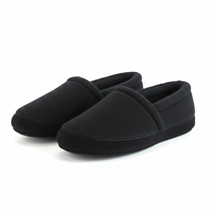 Plow & Hearth Polar Feet Men's Perfect Mocs - Black Berber