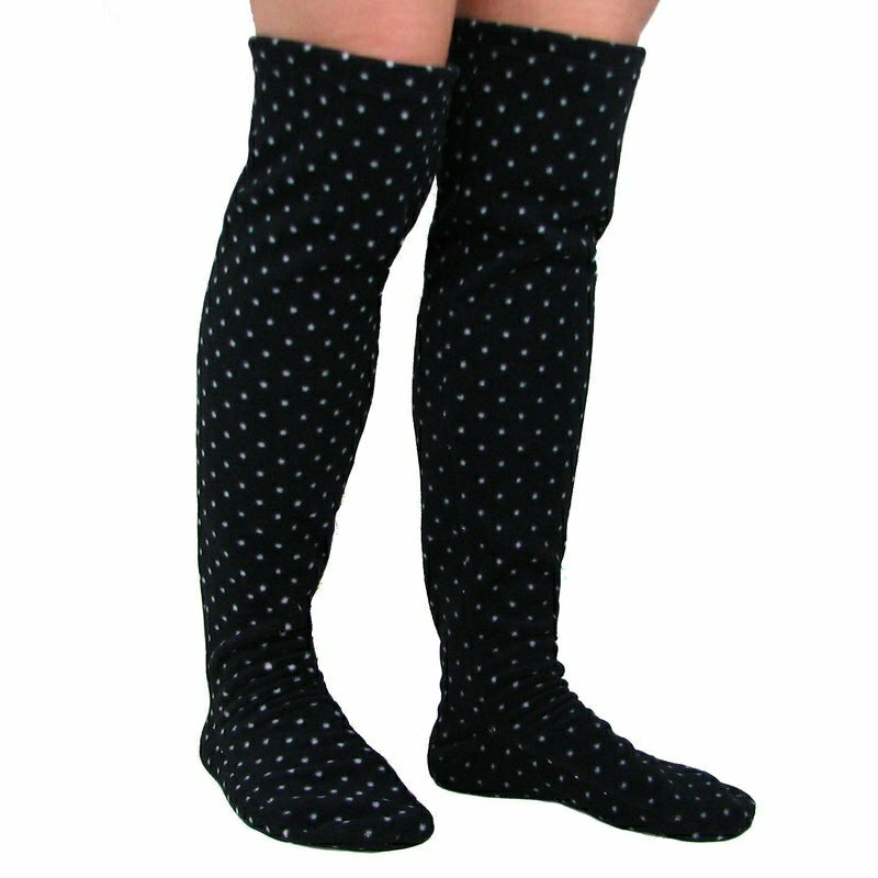 Plow & Hearth Over The Knee Fleece Socks - Domino