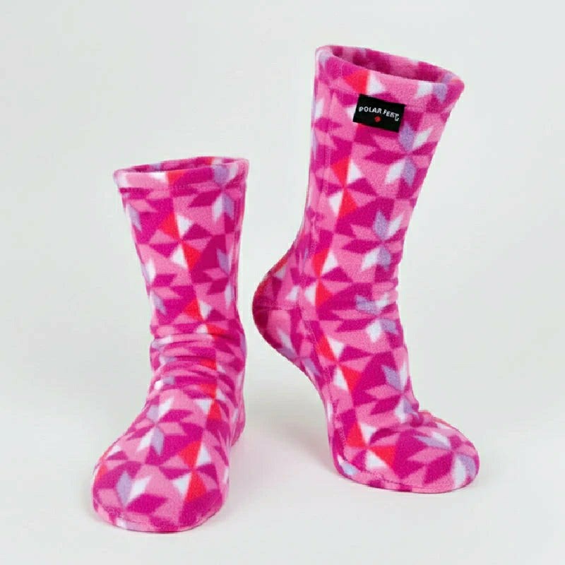 Plow & Hearth Polar Feet Adult Socks - Kaleidoscope