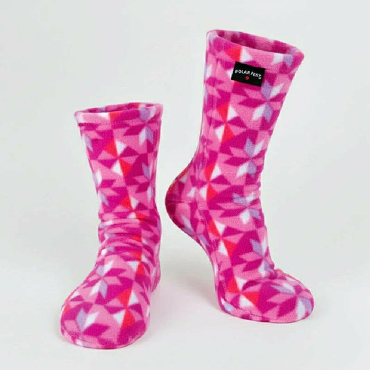 Plow & Hearth Polar Feet Adult Socks - Kaleidoscope