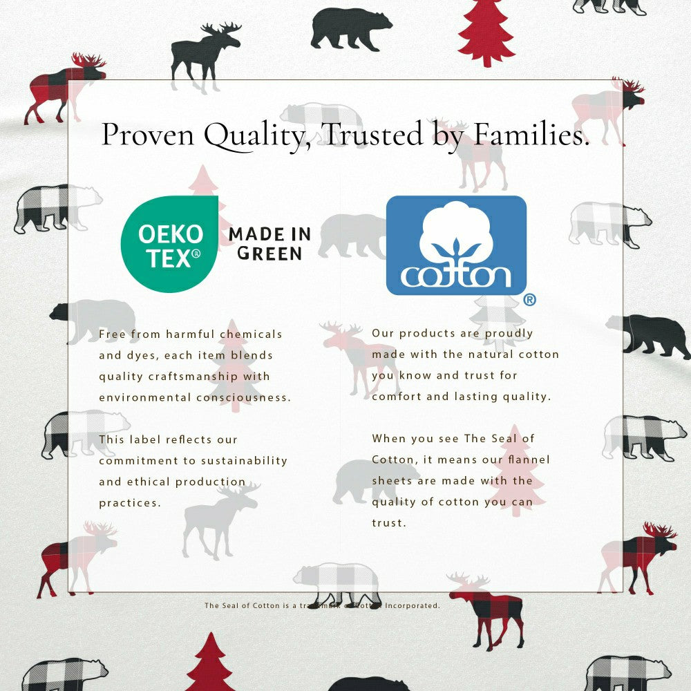 Plow & Hearth 100% Turkish Cotton Flannel Sheet Sets - Boulder Collection