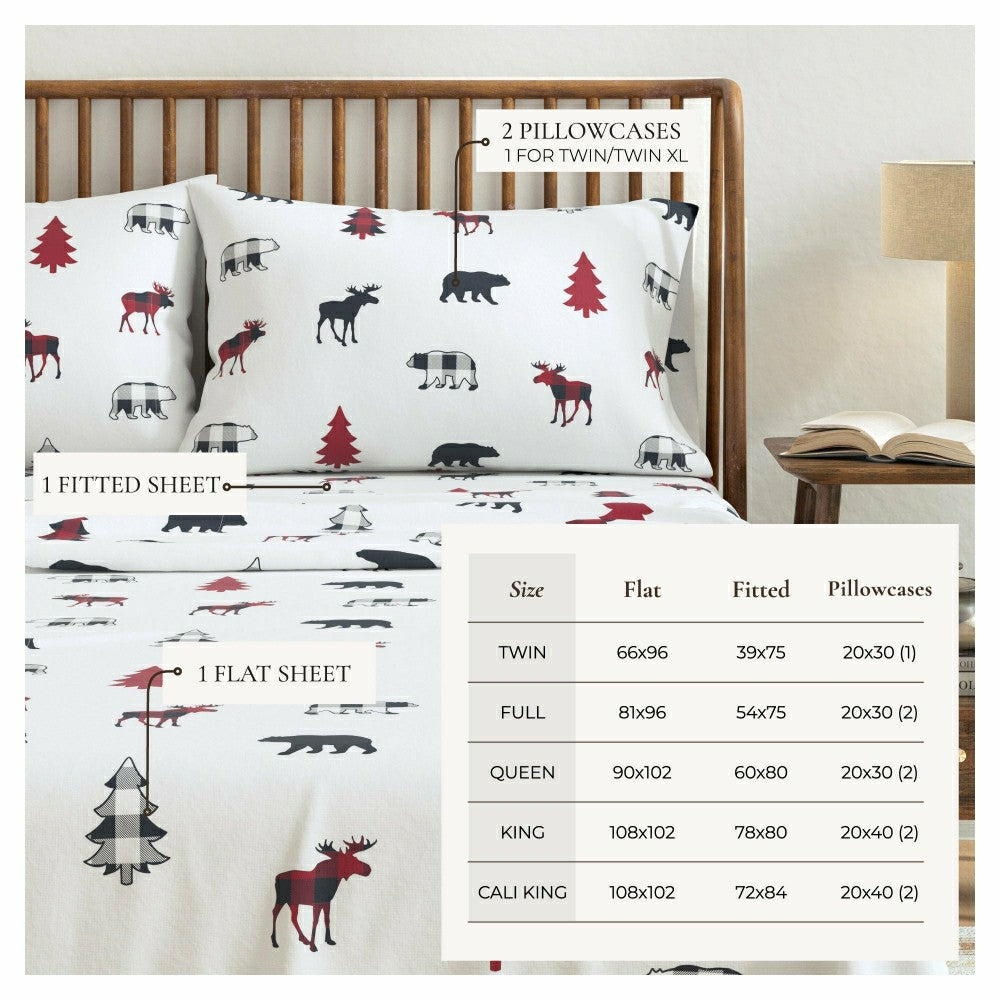 Plow & Hearth 100% Turkish Cotton Flannel Sheet Sets - Boulder Collection
